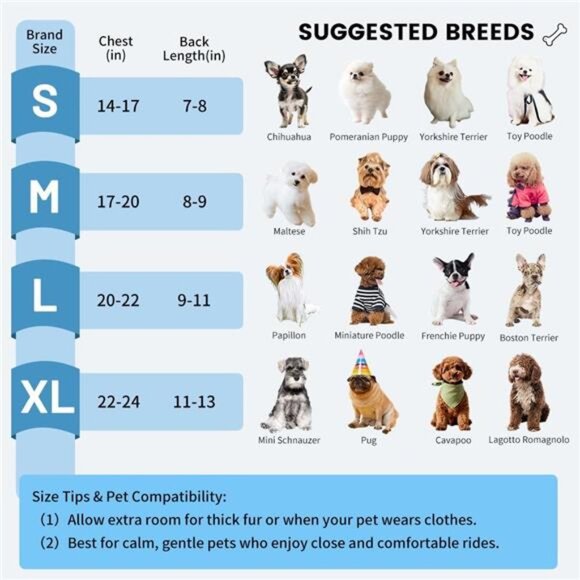 Dog Backpack Carrier, Adjustable - Picture 6 of 7